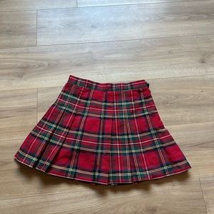 Red Plaid Skirt